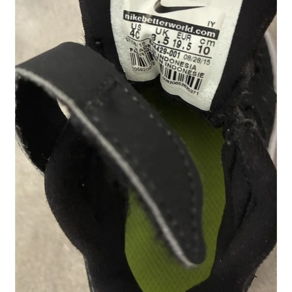 Nike Sneakers Kids 4C Black Free 5.0 Baby Toddler Tennis Shoes‎ Hook & Loop